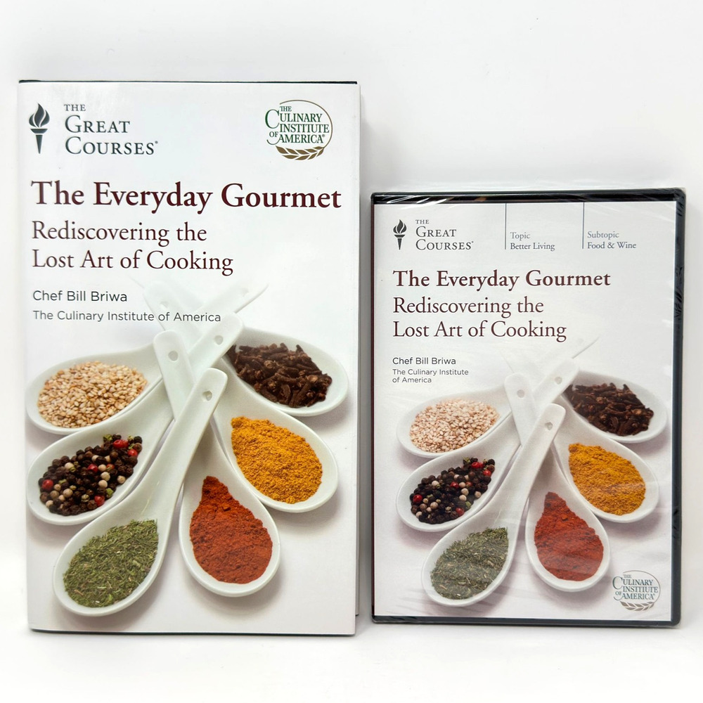 Great Courses Everyday Gourmet Rediscovering Lost Art of Cooking DVD & HC Book